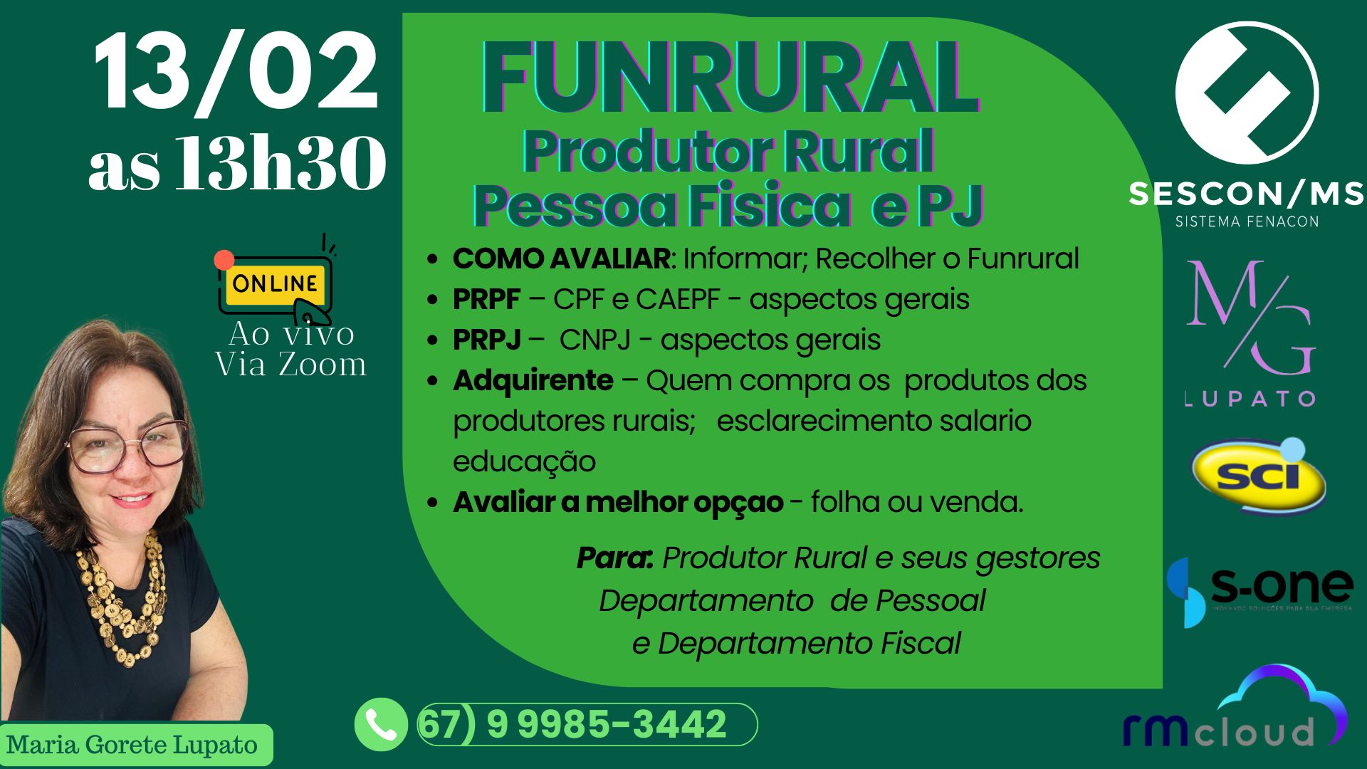 FUNRURAL Pontos específicos que precisam ser considerados.